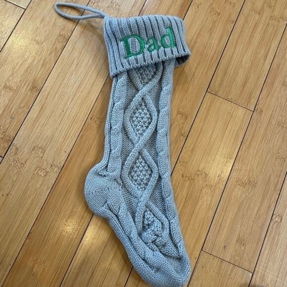 NEW Cabled Knit “Dad” Christmas Stocking0 - Picture 2 of 2